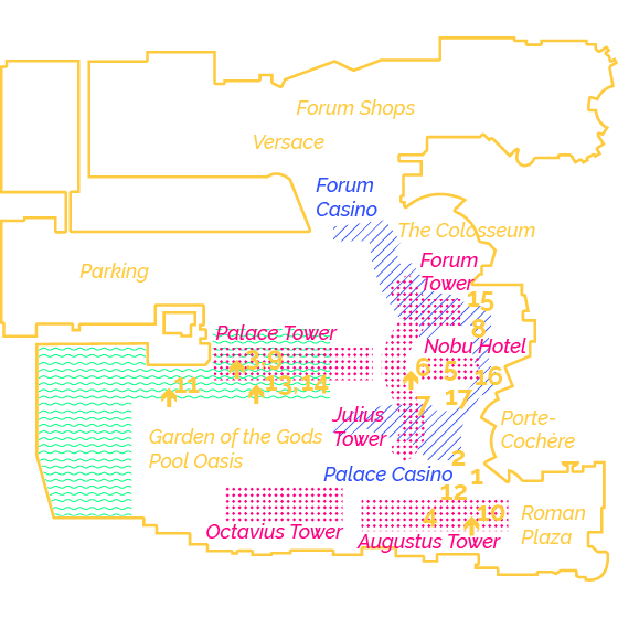 Caesars Palace map